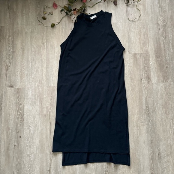 ELECTRIC & ROSE posey midi dress black slits - Picture 4 of 6